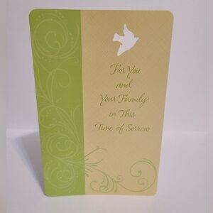 Vintage yellow bird cutOut sympathy card